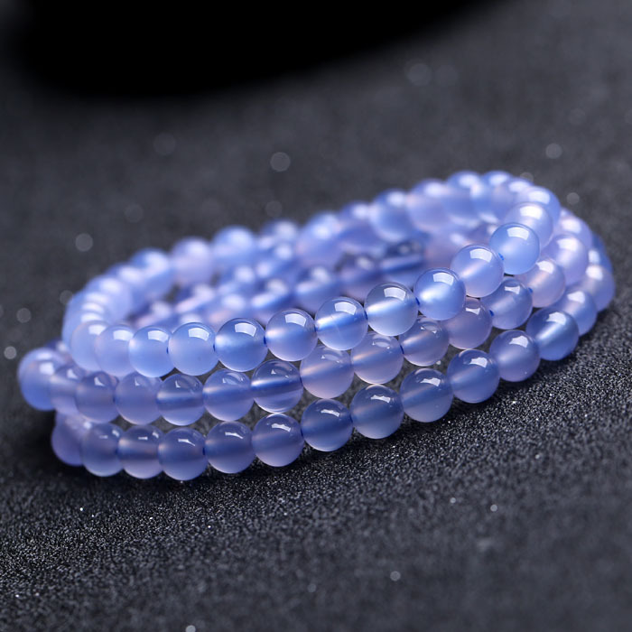 蓝玉髓手链_天然蓝玉髓三圈手链女款闺蜜款礼物 直径6毫米 - 阿里巴巴