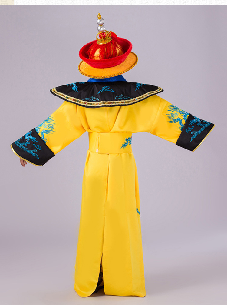 儿童古装男唐朝太子汉朝皇帝皇上表演服装龙袍汉服陛下大王演出服