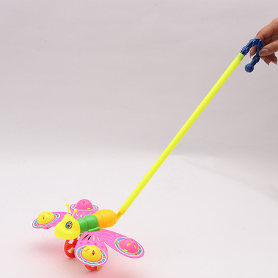 创意卡通玩具小蜜蜂手推车儿童学步可爱手推杆 地摊货源批发