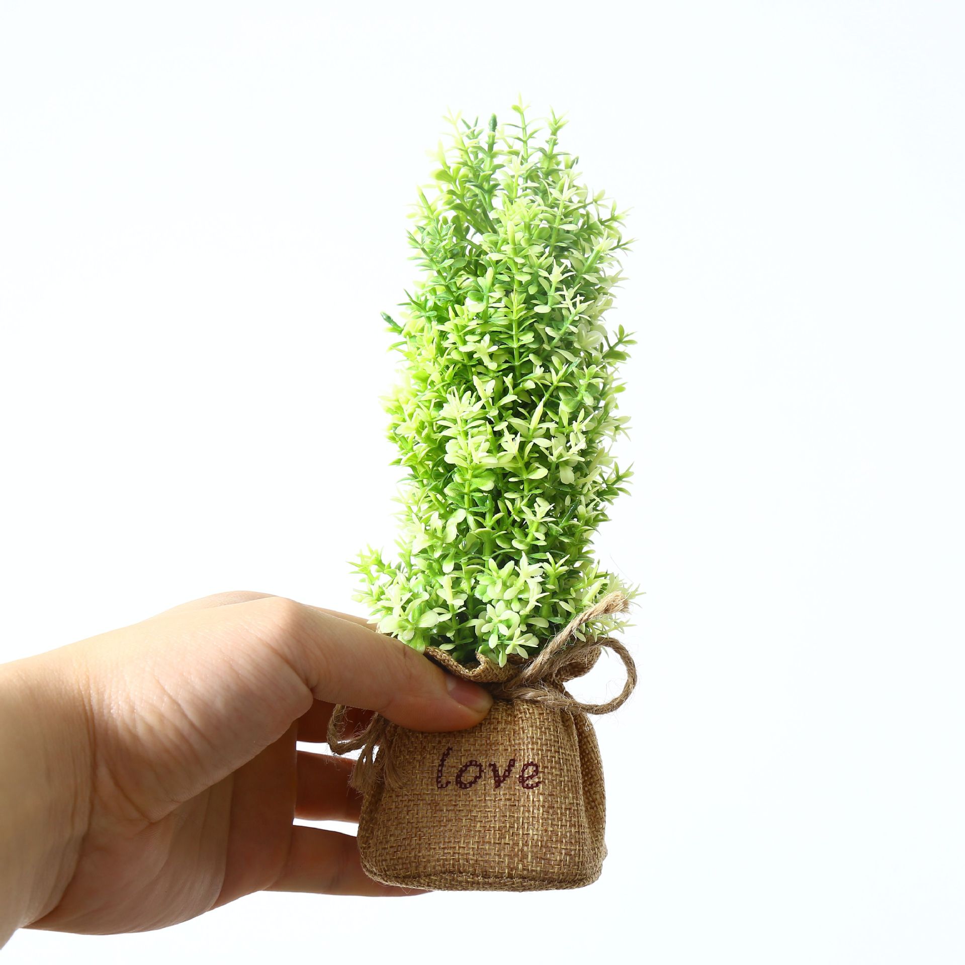 美式乡村粗矿麻布袋仿真植物盆景盆栽拍摄道具橱窗蛋糕店装饰摆件