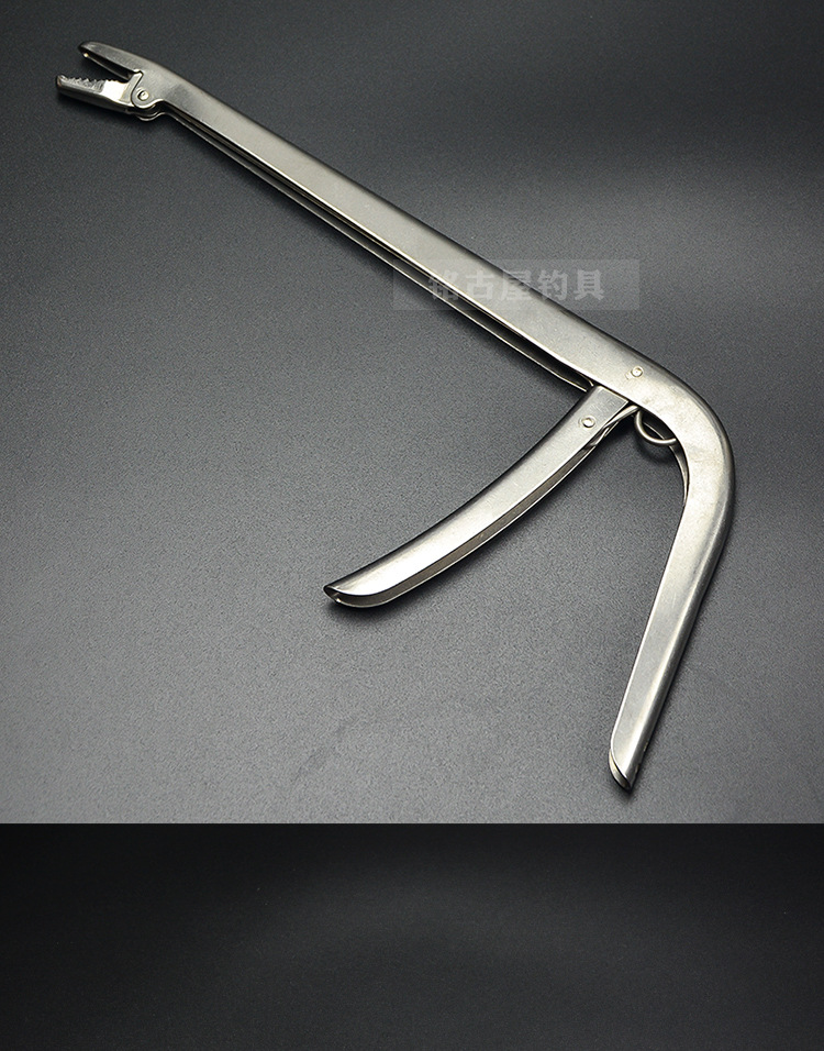 不锈钢钓鱼快速脱钩器 取钩器 黄鳝夹 海钓矶钓台钓摘钩器