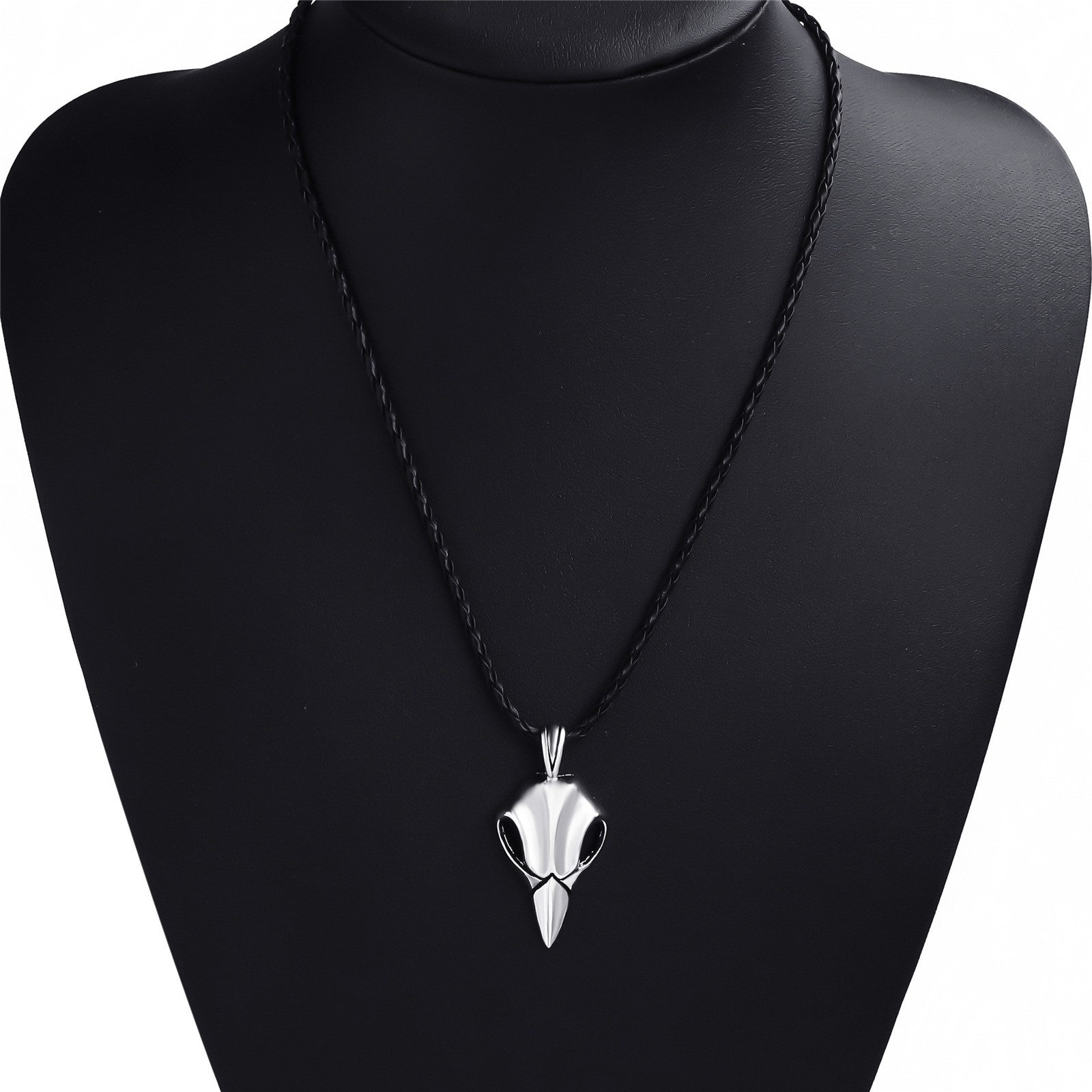 亚马逊/速卖通饰品货源 男款火烈鸟骨头合金吊坠 远古化石系项链