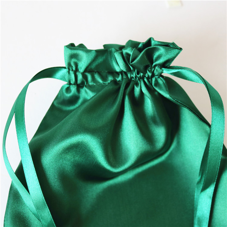 高档旗袍化妆品内衣丝绸袋子 定制刺绣包包化妆品墨绿色色丁袋