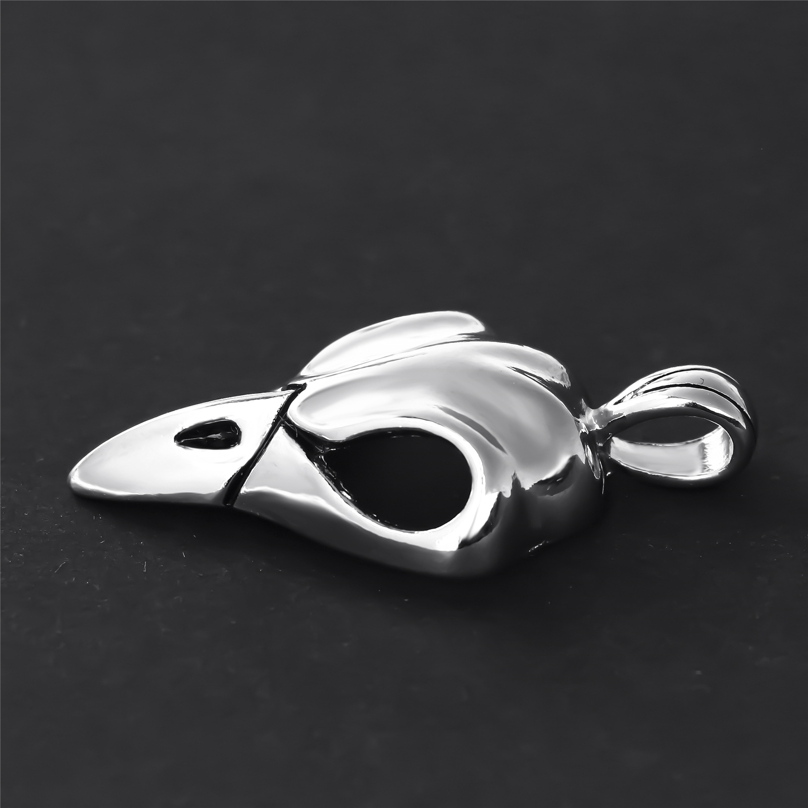 亚马逊/速卖通饰品货源 男款火烈鸟骨头合金吊坠 远古化石系项链