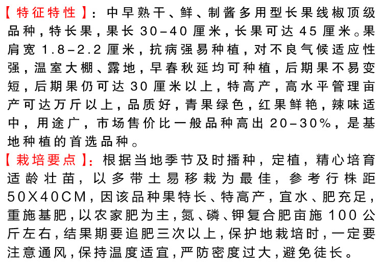 高产辣椒线椒种子超长四季辣椒种籽盆栽南方种苗春季蔬菜种孑