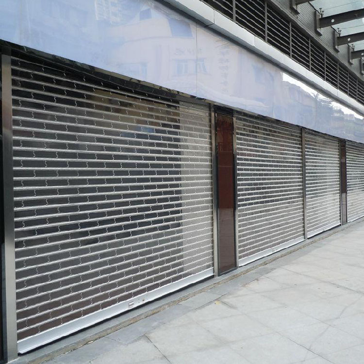 佛山电动水晶卷帘门透明卷闸门商铺卷拉门遥控防盗门定做pvc门