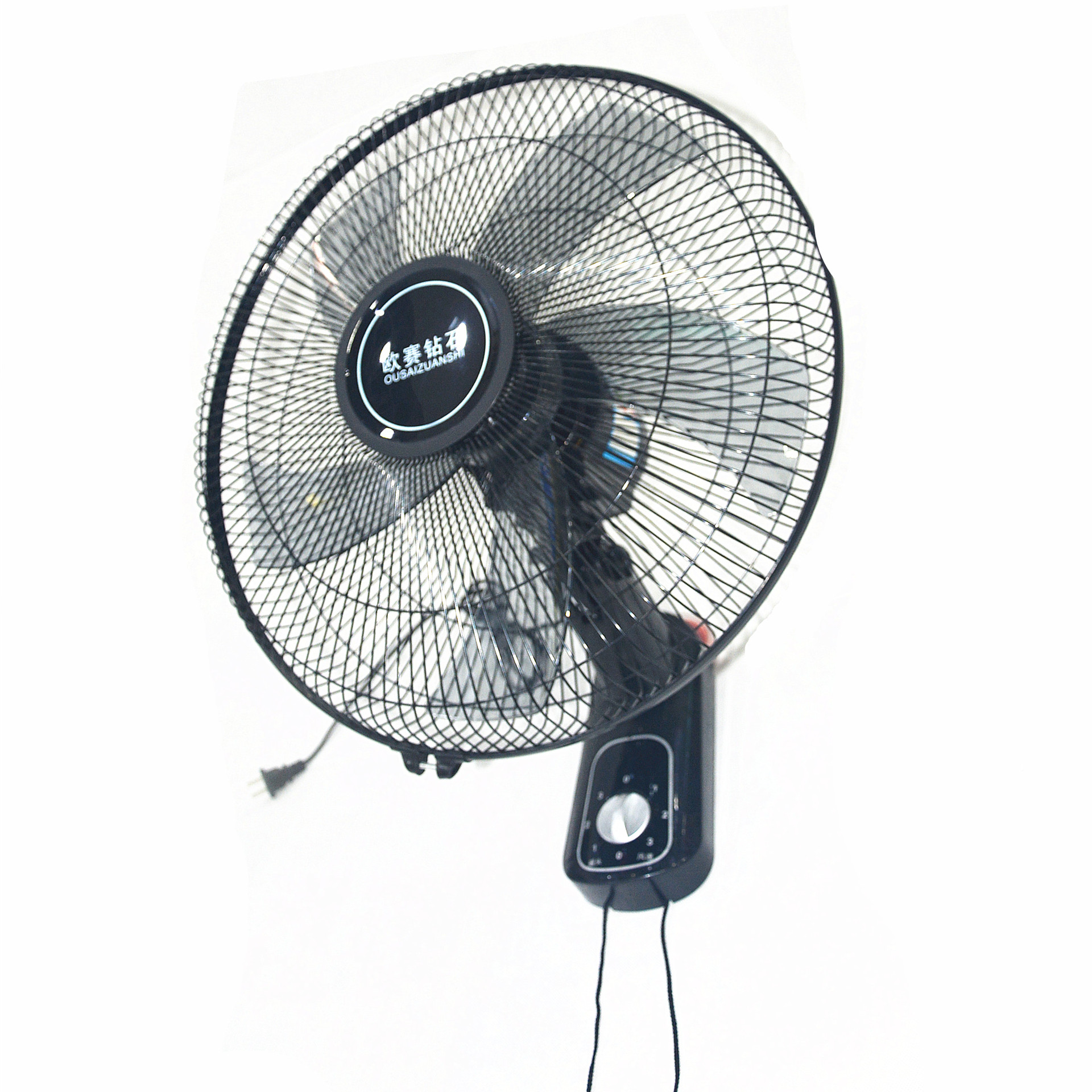 厂家批发18寸优惠机械遥控强力风黑色壁挂式工业食堂饭厅家用壁扇