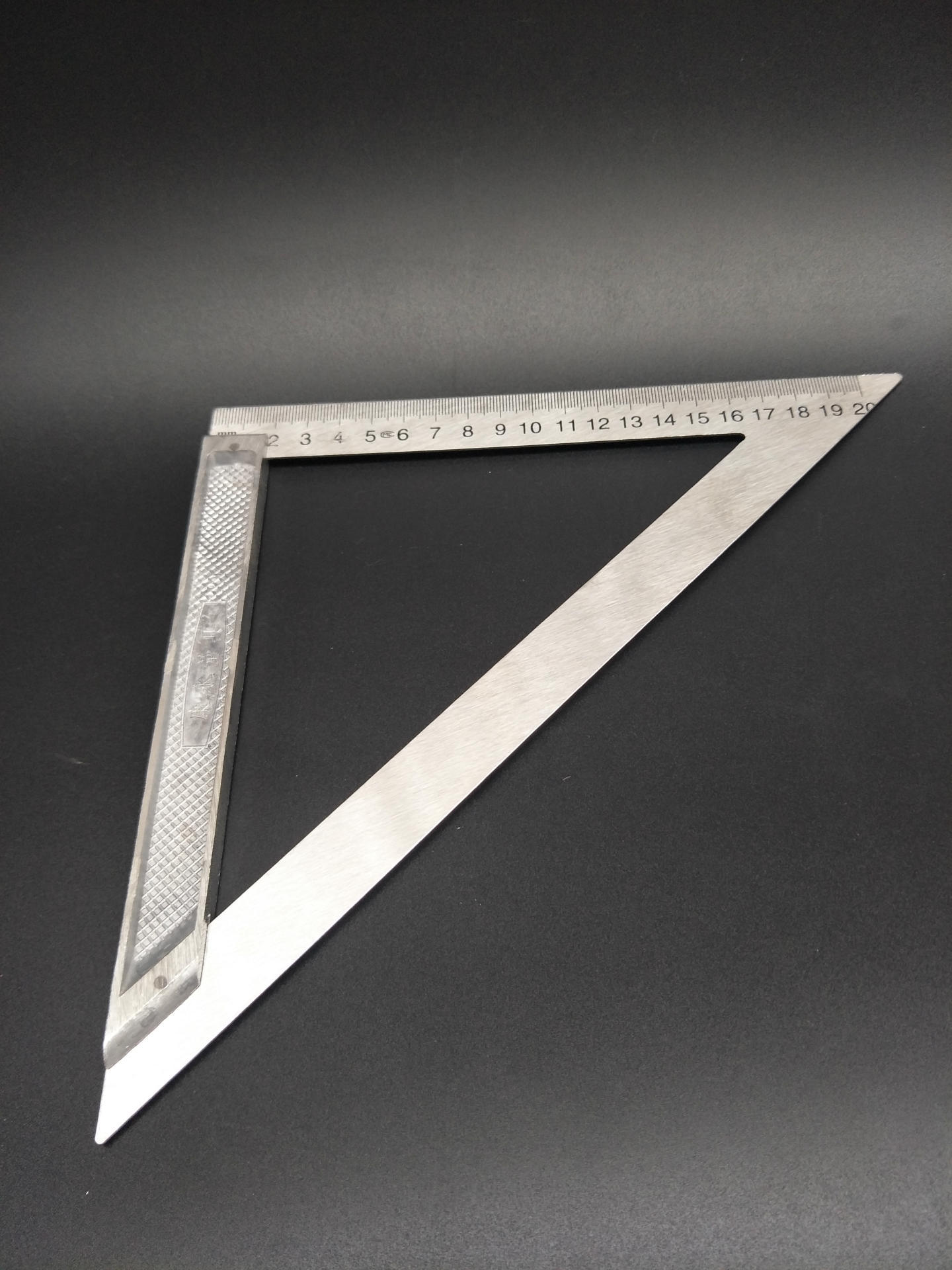 厂家供应 200mm铝合金座三角尺 钢角尺组合角尺 木工工具