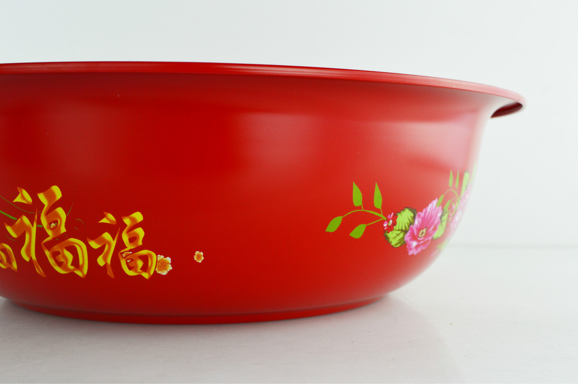 红盆双喜大红脸盆 加深加厚36cm 38cm 40cm喜庆婚礼用品 喜庆面盆