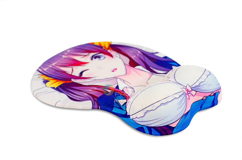 护腕鼠标垫蕾姆硅胶护腕鼠标垫动漫卡通3d立体胸部大胸鼠标垫