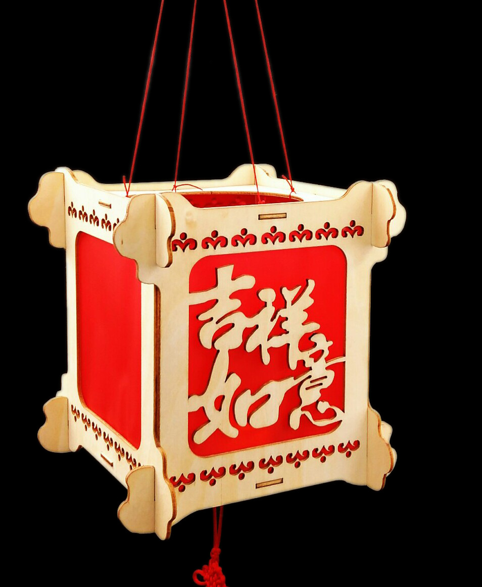 包邮鸡年diy四角手工灯笼材料包儿童手提装饰宫灯元宵春节活动