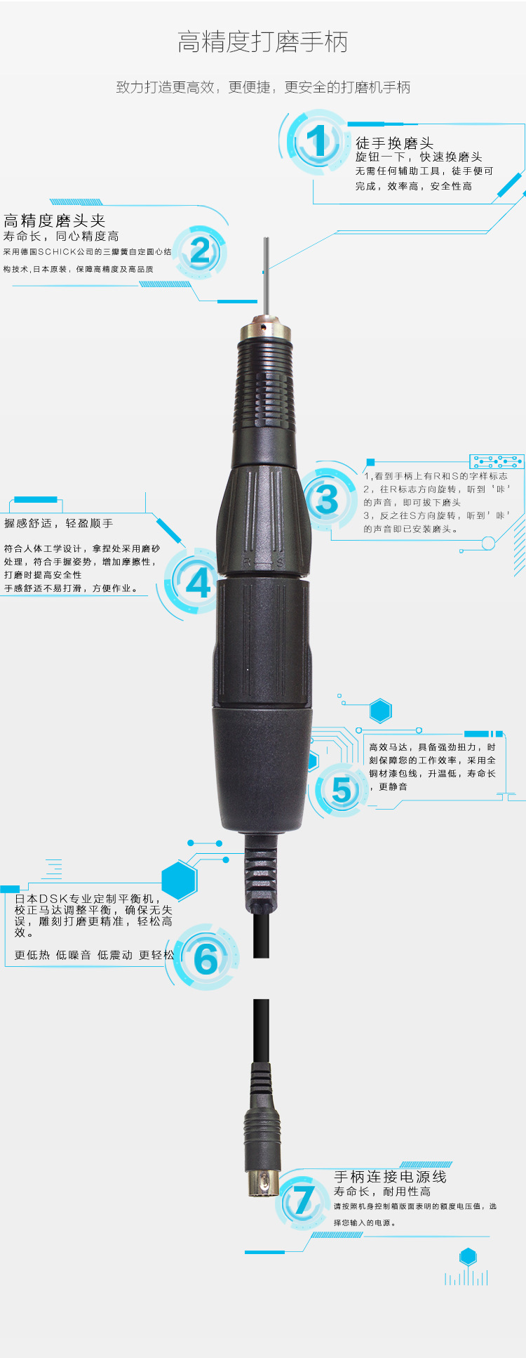 菲诗秀 高品质35000转指甲抛光机 美甲脚踏打磨机修甲器 厂家直销