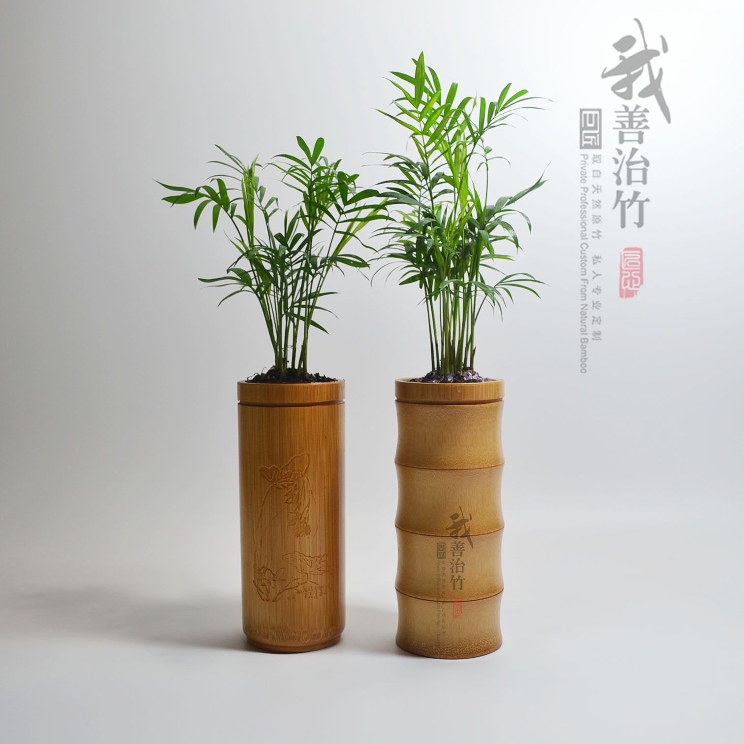 厂家直供环保竹子花瓶 竹制花钵 创意竹花插 家居竹摆饰 定制