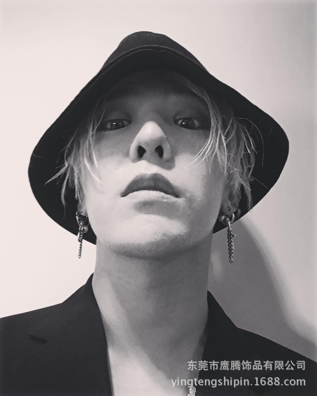 权志龙g-dragon 同款 尖锥 耳骨链条长款 耳钉耳环耳夹 厂家直销