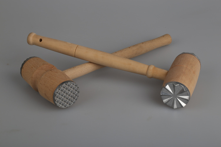 厂家专业生产天然环保榉木肉锤 碎肉锤 双面排骨锤