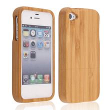 适用iPhone 4竹制手机保护壳实木手机套 创意防摔木质手机壳批发