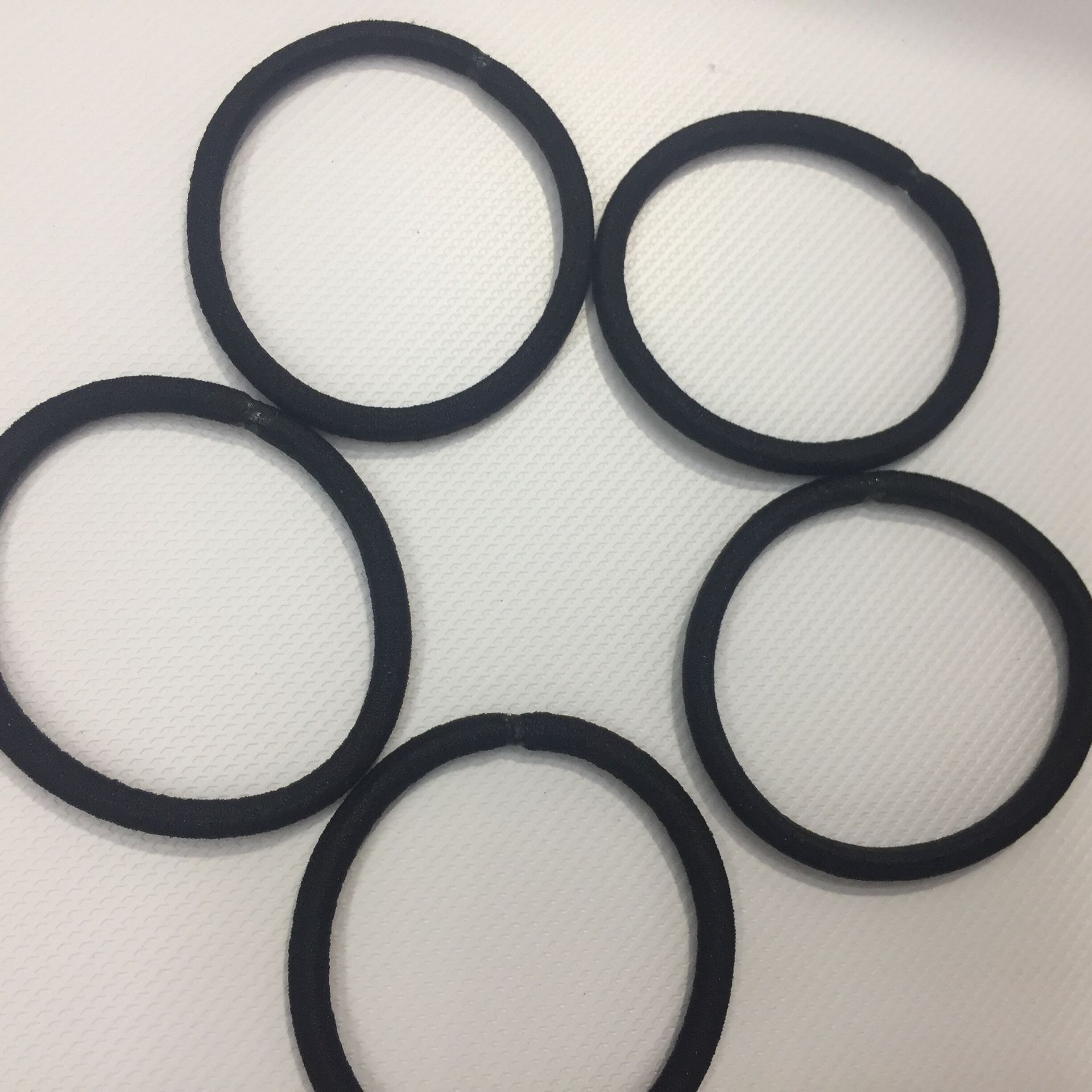 4mm黑色高弹力无缝皮筋发圈 机器对接 厂家直销