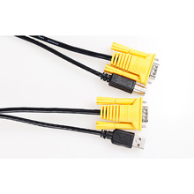 迈拓维矩原装高品质KVM线VGA USB 公对公 1.5米 3米 5米 双并线