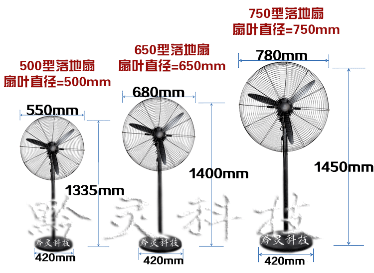 华生牌工业风扇强力落地壁挂墙牛角扇工厂车间摇头大功率电风扇
