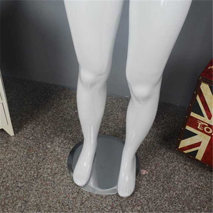 男女下半身裤子模特道具高光亮白男女半身塑料模特服装店展示模特