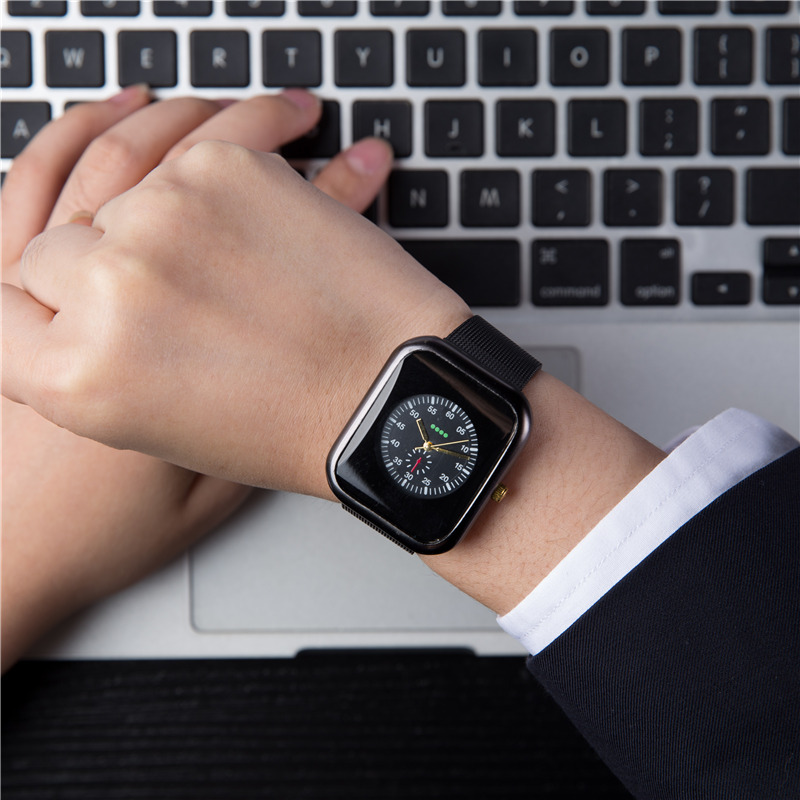 一件代发波洛克pollock多功能手表男士真皮防水运动石英手表男女