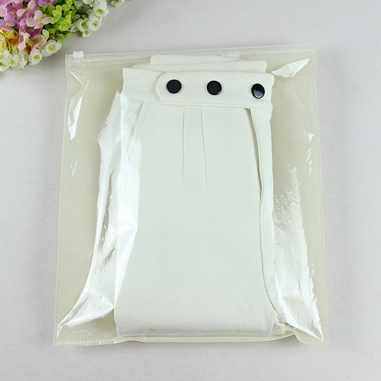 衣服自封袋 批发衬衫t恤包装袋 透明服装袋无纺布拉链袋 可印logo