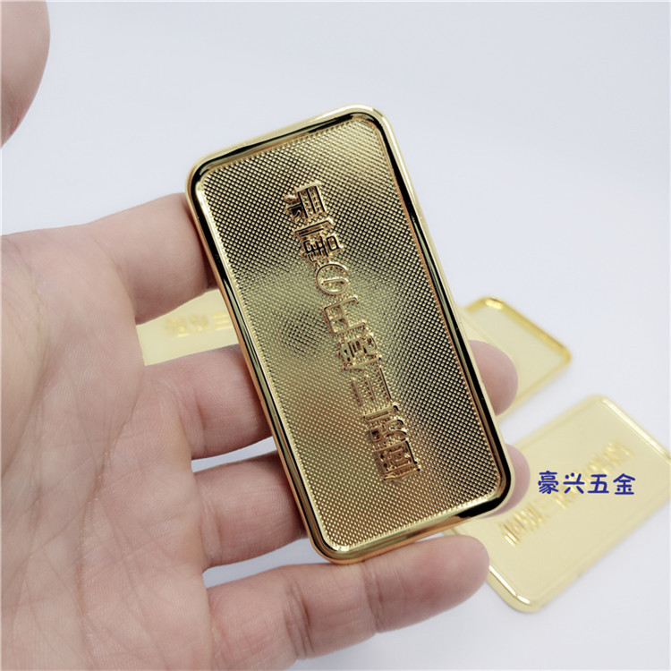 东莞工艺品厂家 电镀真金k金酸金的日本金子珠宝店铺柜台金块