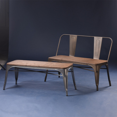 铁长椅 餐厅双人位长椅子 厂家定制快餐厅铁长椅sp-mc078批发定制