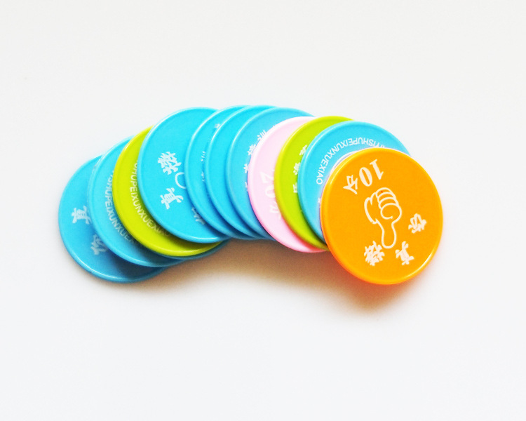 厂家直销儿童积分币 乐学奖励币鼓励币 塑料游戏币免费设计