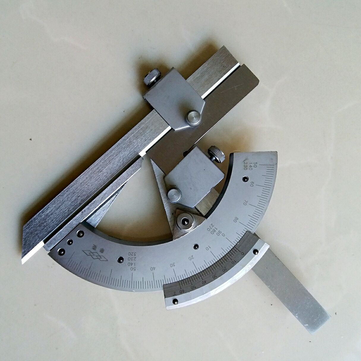 直销0-320 360 万能量角器角度尺 不锈钢测量游标万能角度尺