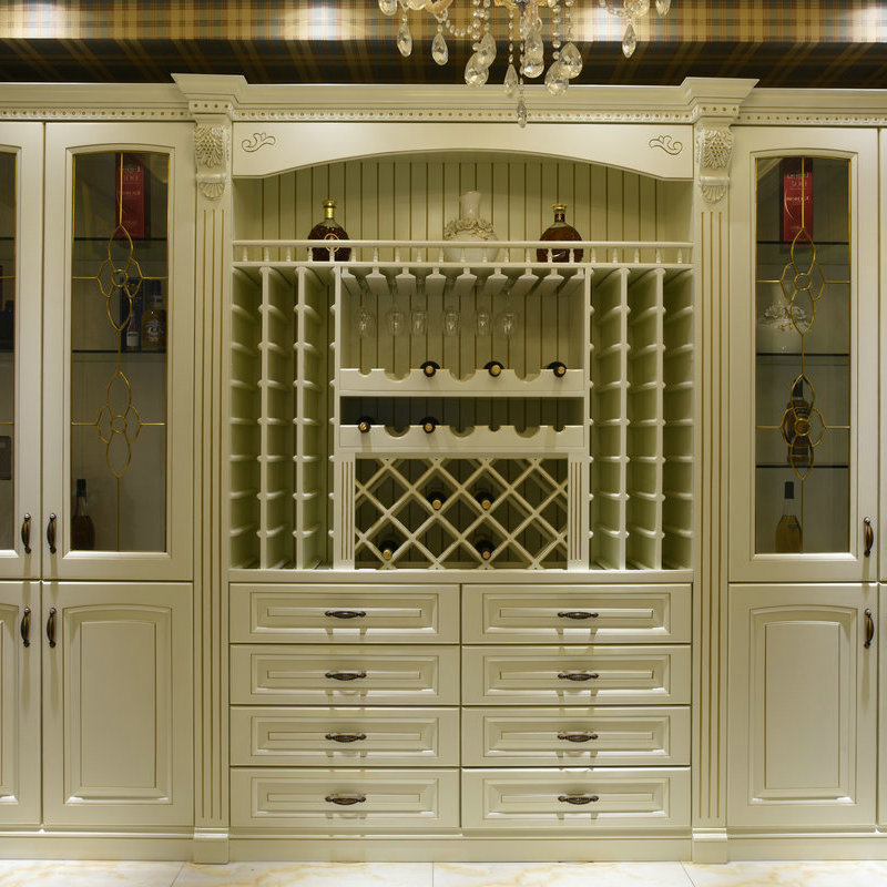 整木家居 供应个性化酒柜订造 简欧风格整体酒柜 原木酒柜