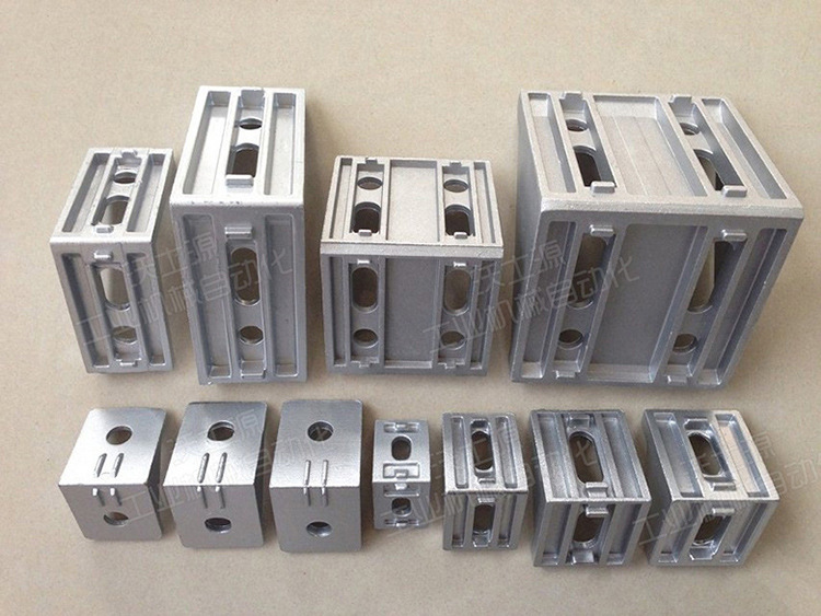 工业铝型材配件加强加厚铝合金3040长孔加厚角码角件型材连接件-阿里