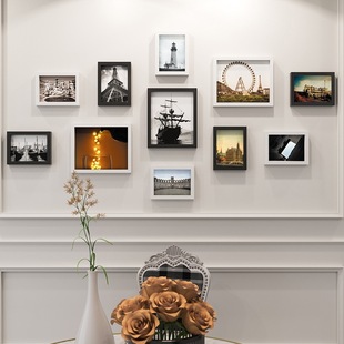 墙贴,照片墙装饰相片墙相框创意挂墙组合背景墙欧式画框11框纯相