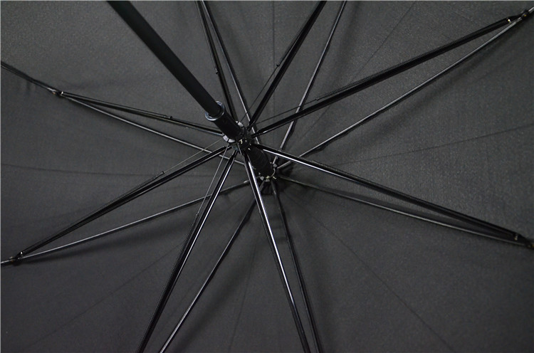 双人高尔夫伞防风铝合金碳钢全黑色伞骨钛金广告伞批发广州