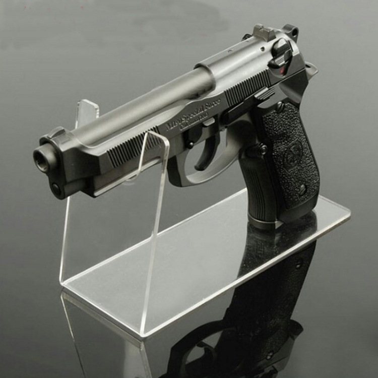 玩具枪陈列支架 亚克力红酒瓶透明陈列架 托架定做手枪模型托架