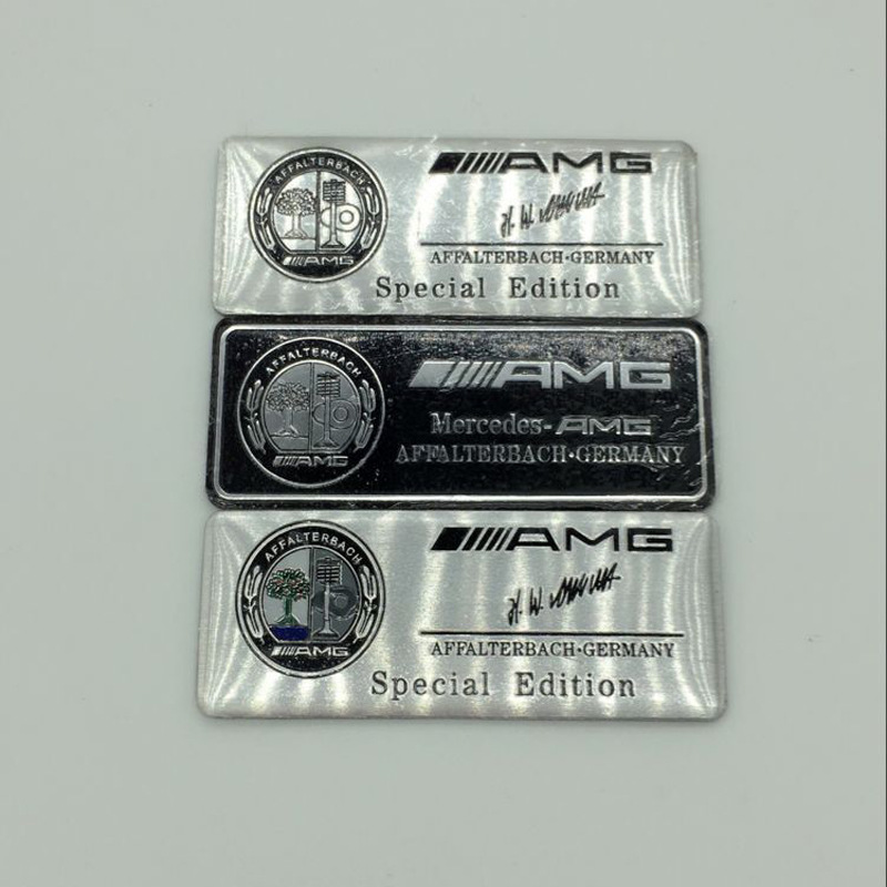 奔驰amg车标铝标苹果树改装标汽车标牌立体标车贴金属标c级b级