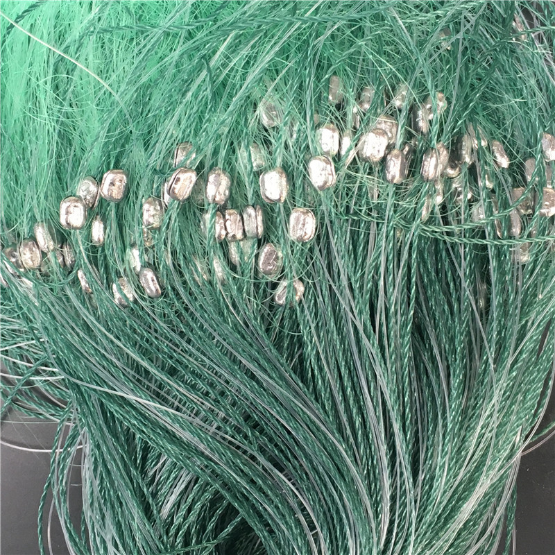 5米高100米三层渔网绿丝粘网捕鱼挂网水库捕鱼网批发