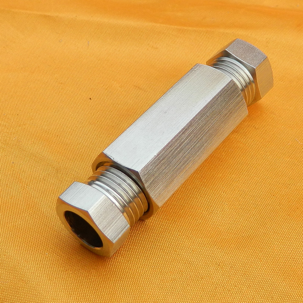 加工定做 不锈钢油管卡套接头 润滑系统管直通接头