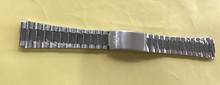 不锈钢表带 18mm平头钢带 适配老式双师 英格腕表 手表配件