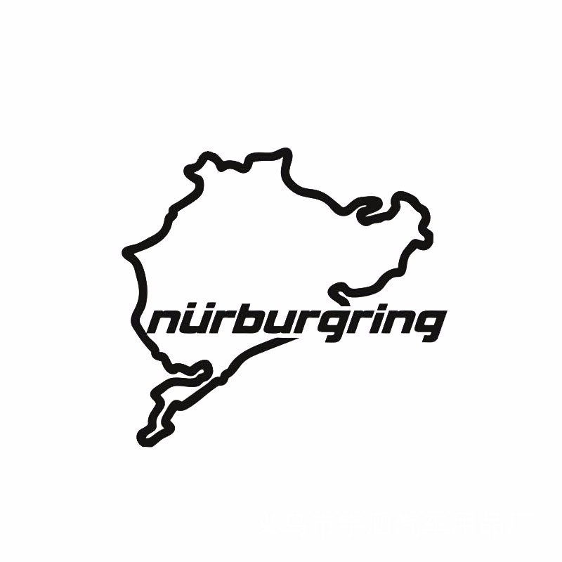 外贸nurburgring赛道车贴 德国纽博格林赛道车贴纽博格林地图贴纸