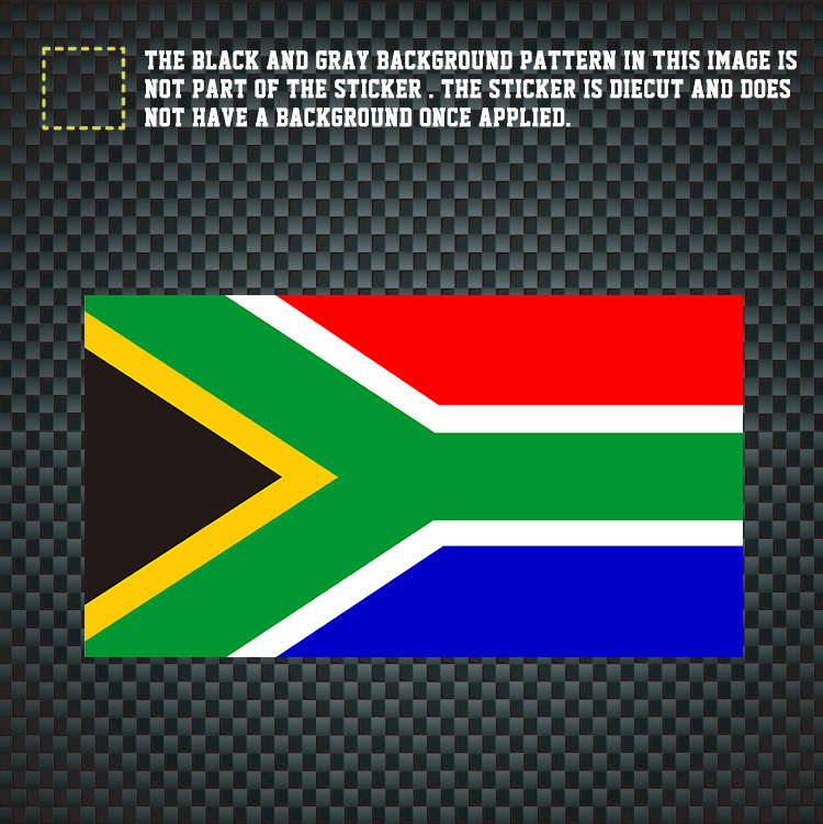 5*11.5 cm 汽车贴 南非国旗车贴 south africa car decal