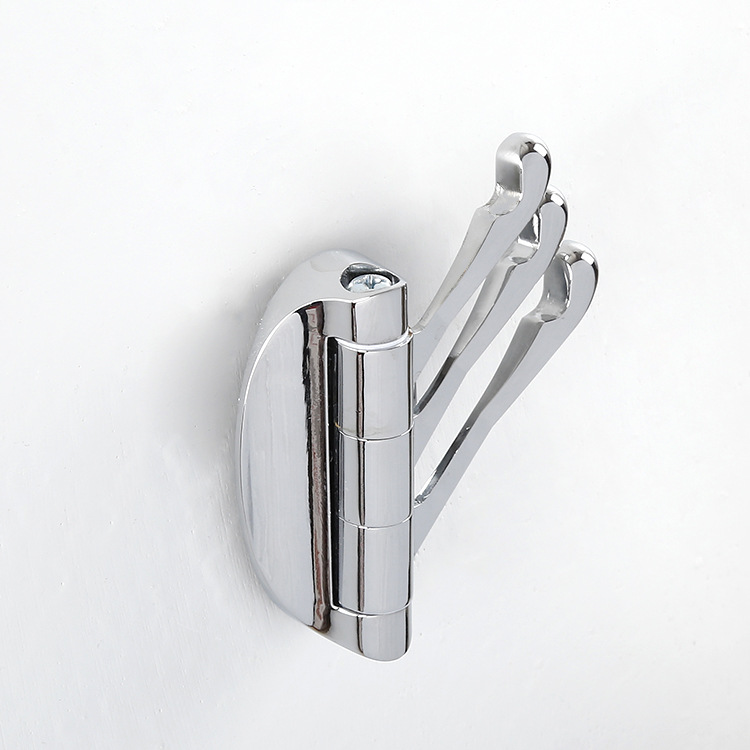 客厅卧室墙壁创意旋转挂衣钩浴室挂衣帽钩子简约小巧牢固电镀挂钩