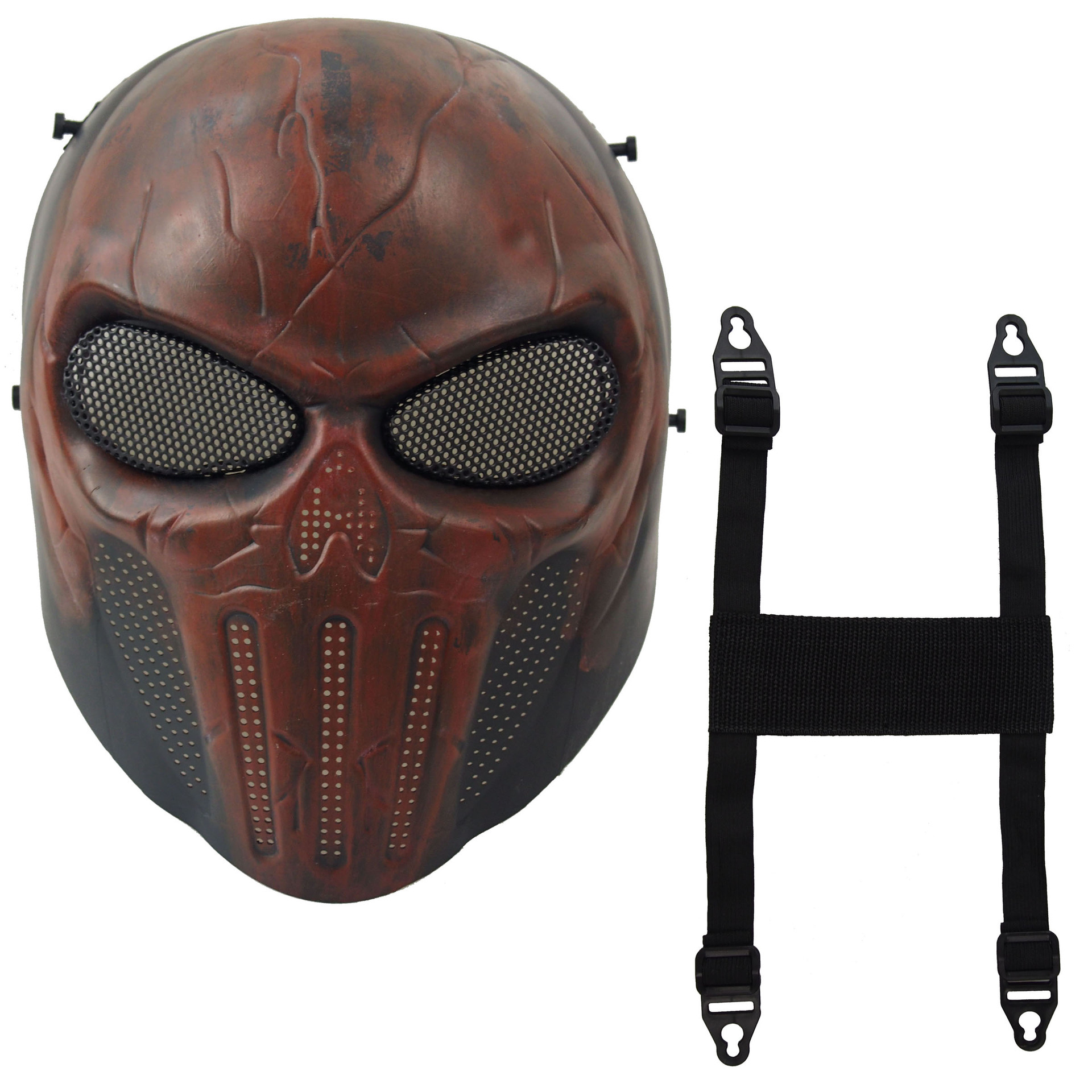 dc-12新款 惩戒者 吓人恐怖骷髅面具 保护耳朵款真人野战防护面具