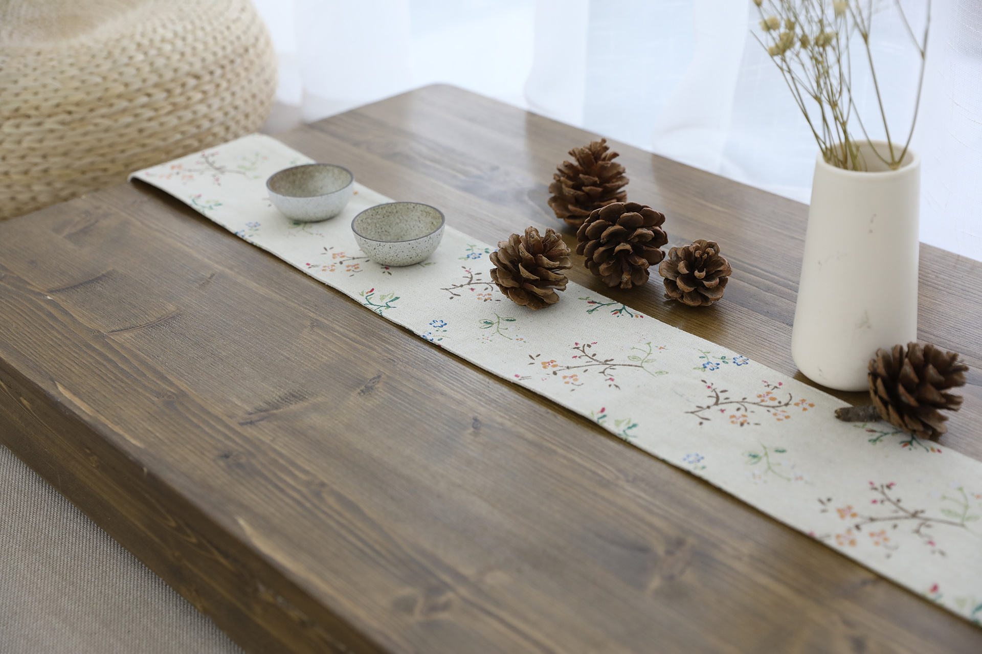 茶席麻布禅意茶布茶旗亚麻布茶垫布茶道香道干泡席茶帘10*125cm