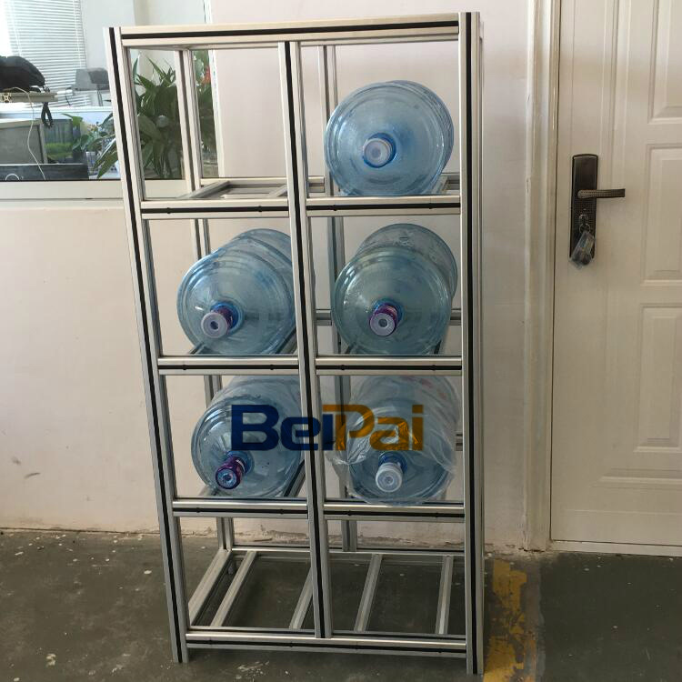 水桶架 纯净水放置架大桶饮用水置物架多层落地铝合金陈列收纳架