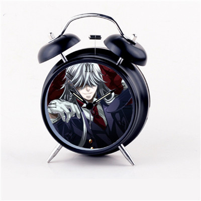 动漫卡通 黑执事b款 打铃闹钟金属烤漆外壳带夜灯ck54