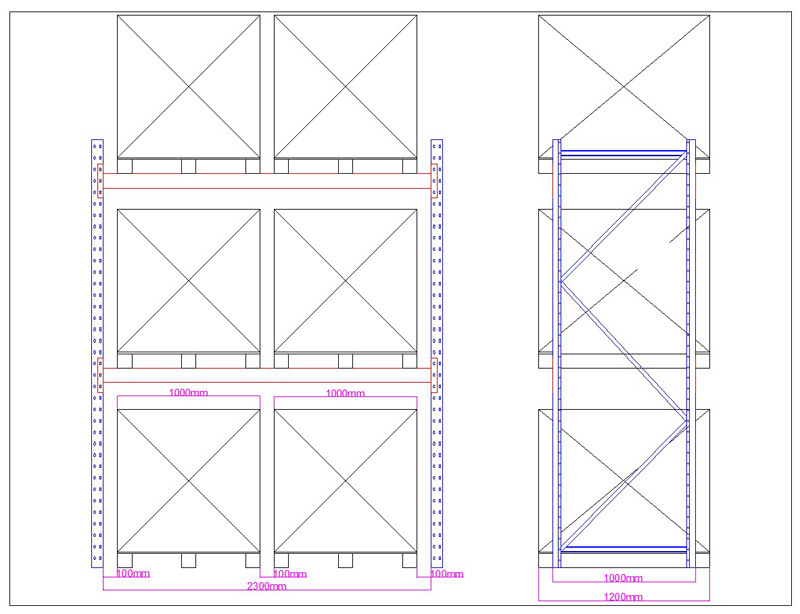 方管货架结构图图片