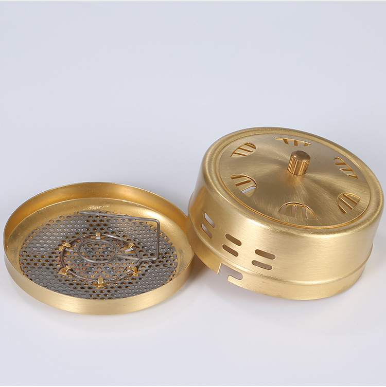 厂家直销 批发 铜质灸 灸盒 灸器 艾盒随身灸 小铜质艾灸盒 加厚