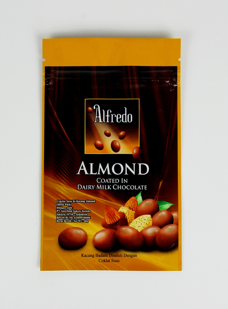 其他食品包装-坚果食品级直立铝箔包装袋 食品级拉链包装厂家定制opp