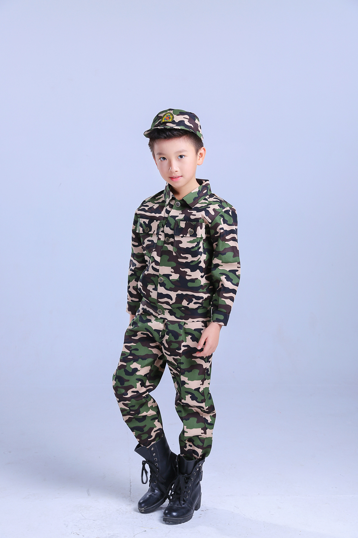 儿童军装幼儿园中小学生男童女童迷彩服少儿军训演出服表演服套装